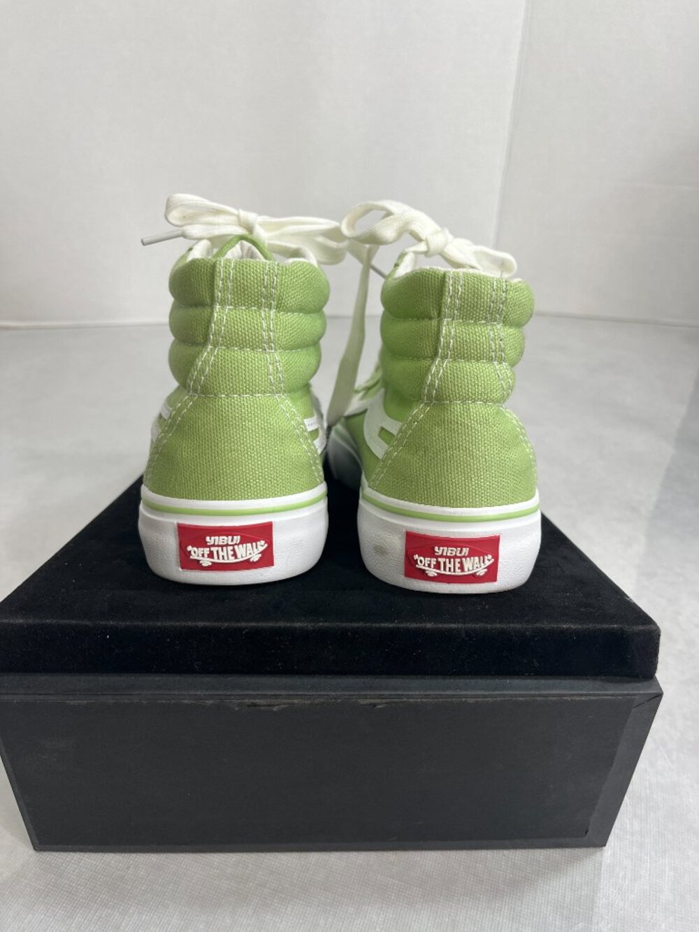 NEW YIBU Green White Canvas High Top Skate Sneakers EU 35 Streetwear - Picture 4 of 11